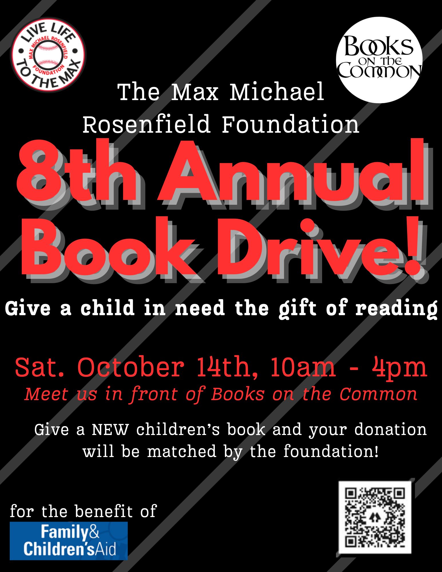 8th Annual Book Drive - Max Michael Rosefield Foundation